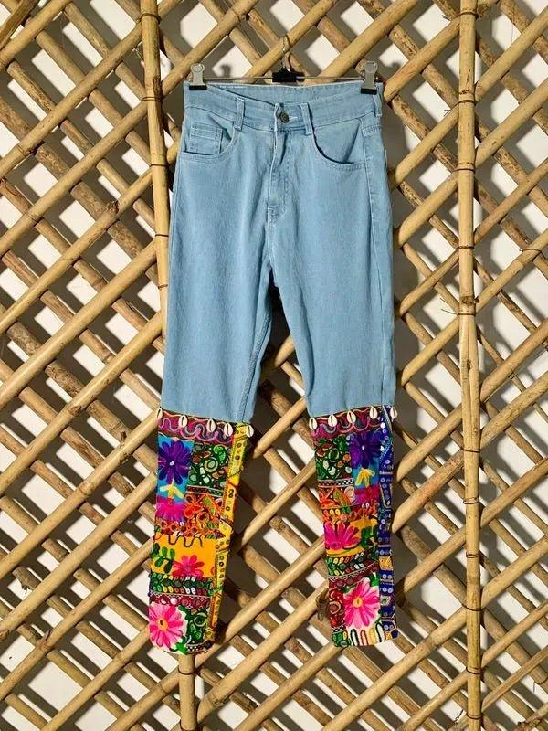 Floral embroidered banjara jeans - banjaratrail