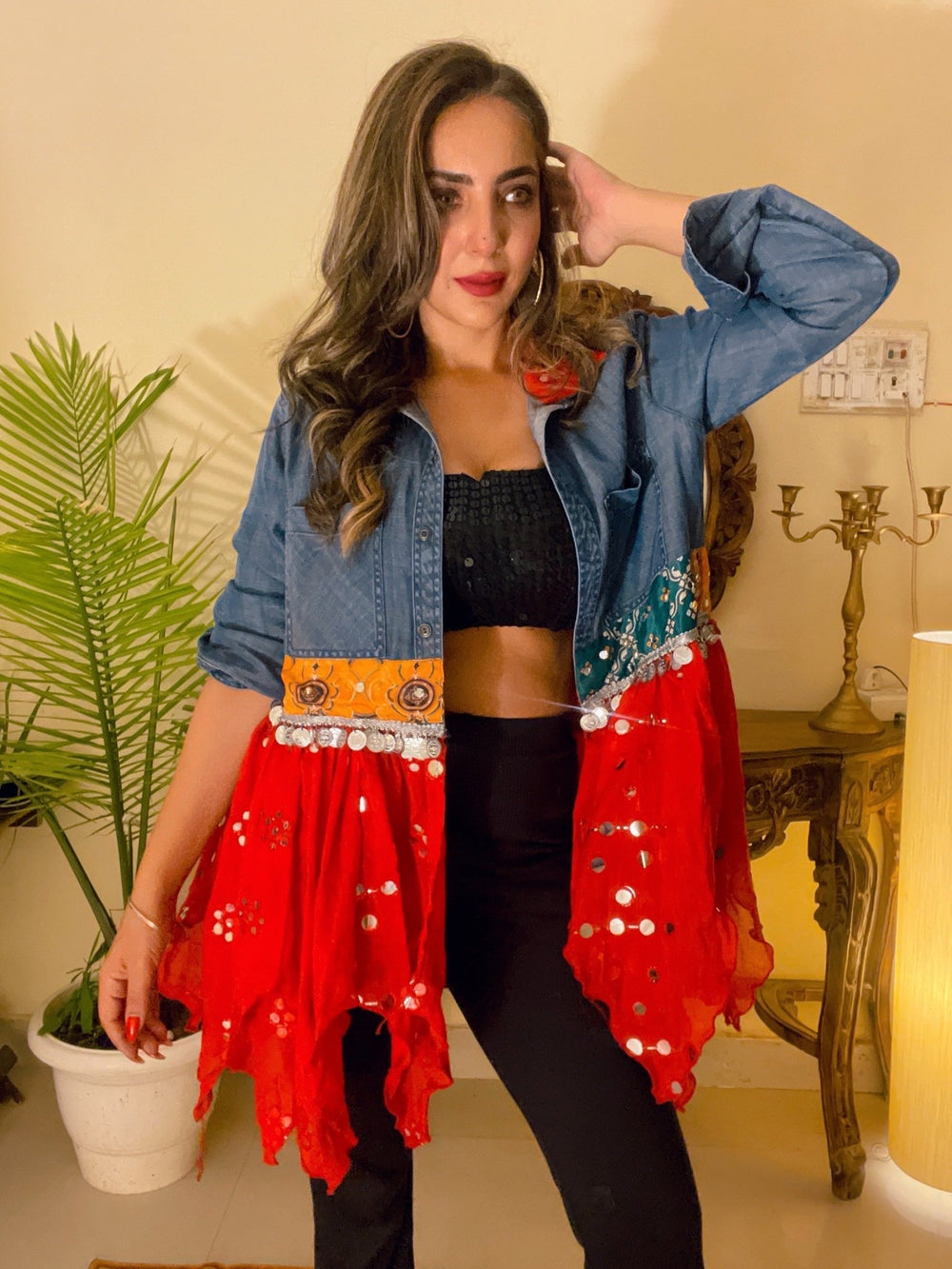 Fusion Vibes denim shirt - banjaratrailFusion Vibes denim shirt58928827