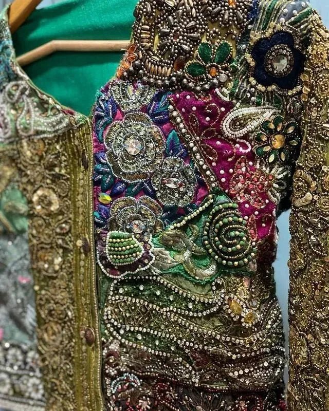 Green embellished jacket - banjaratrailGreen embellished jacket38089141