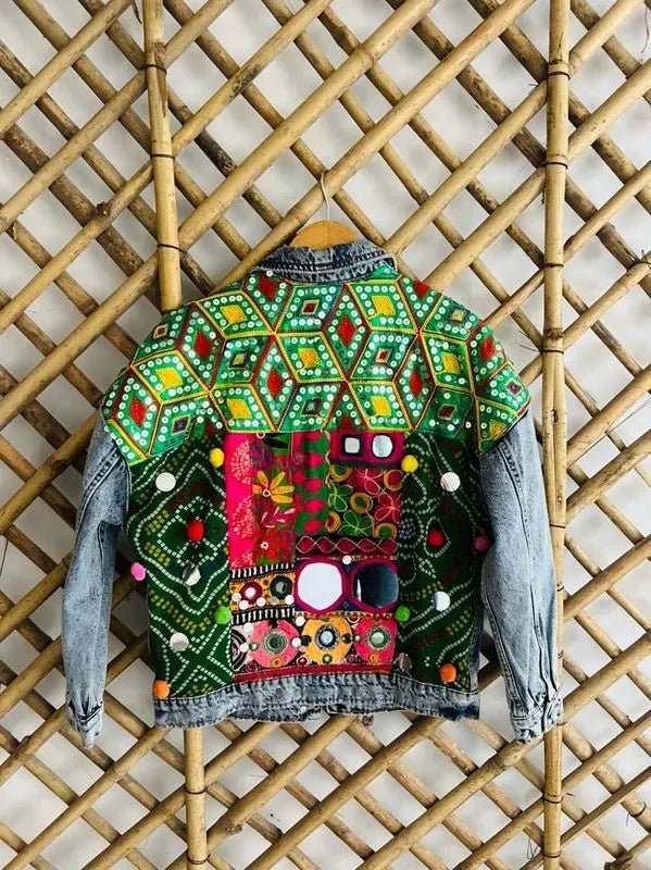 Green pom pom jacket - banjaratrailGreen pom pom jacket02617137