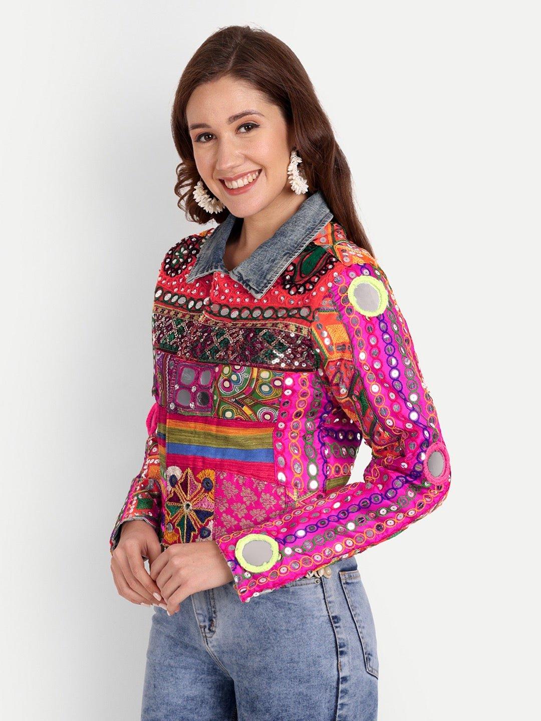 Gulabi Nazakat Banjara Crop Jacket - banjaratrail