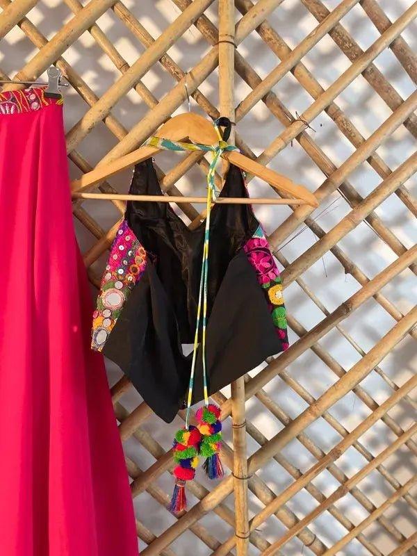 Halter embellished pom pom top - banjaratrail