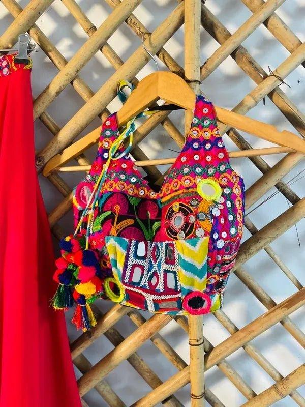 Halter embellished pom pom top - banjaratrail