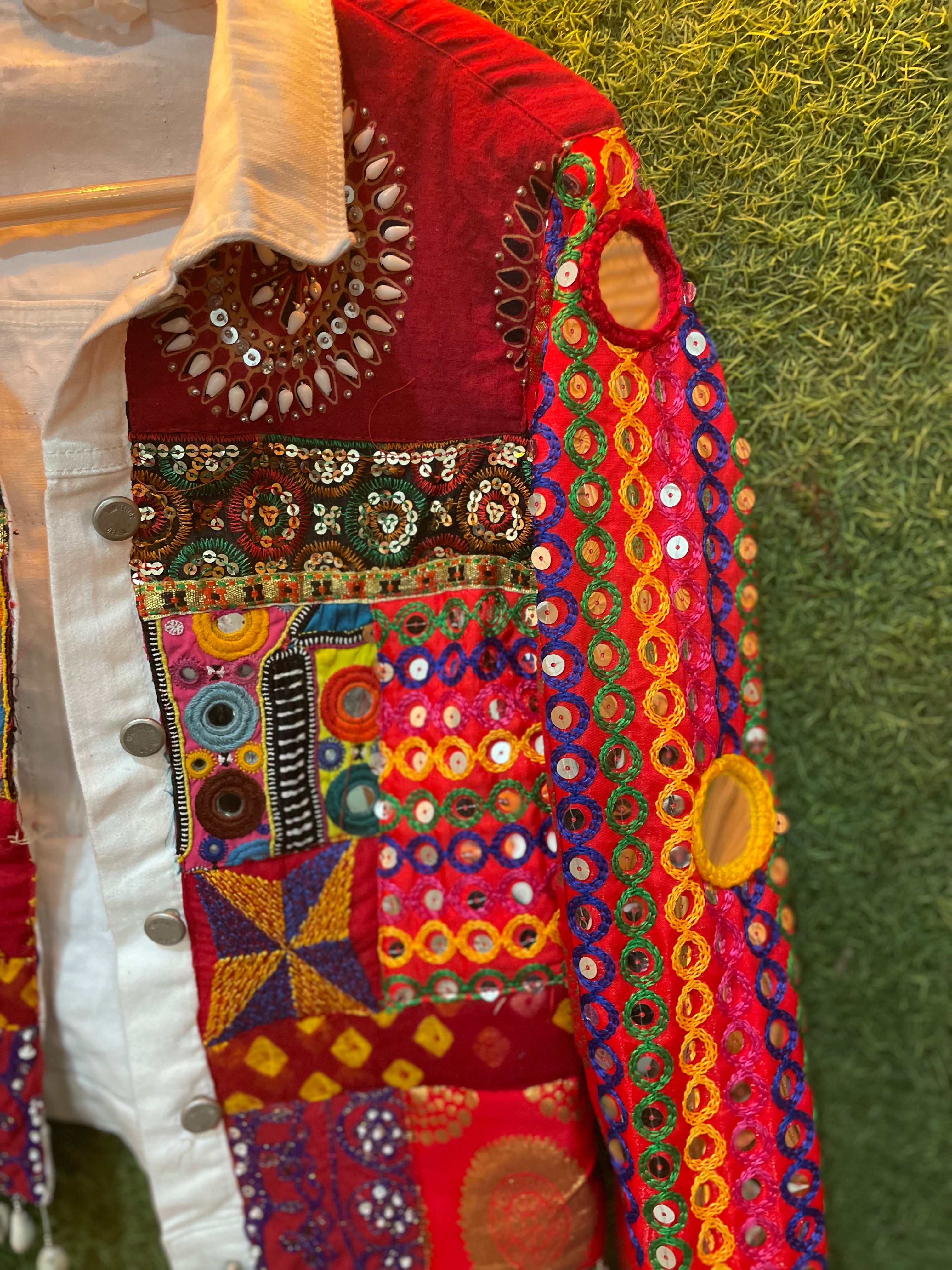 Lalpari Banjara crop jacket - banjaratrail