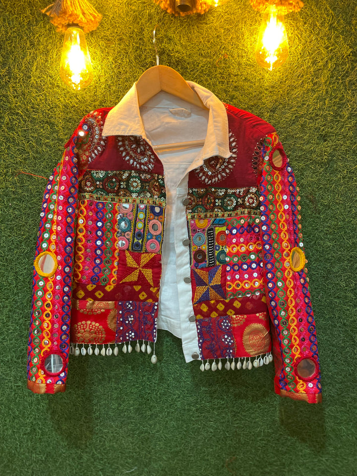 Lalpari Banjara crop jacket