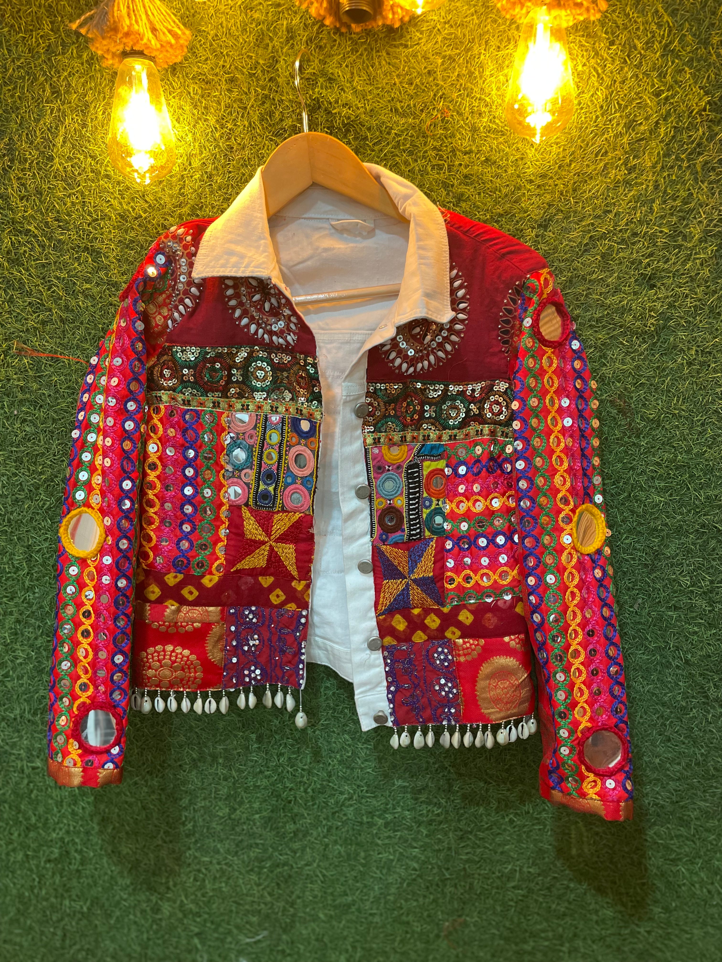 Lalpari Banjara crop jacket - banjaratrail