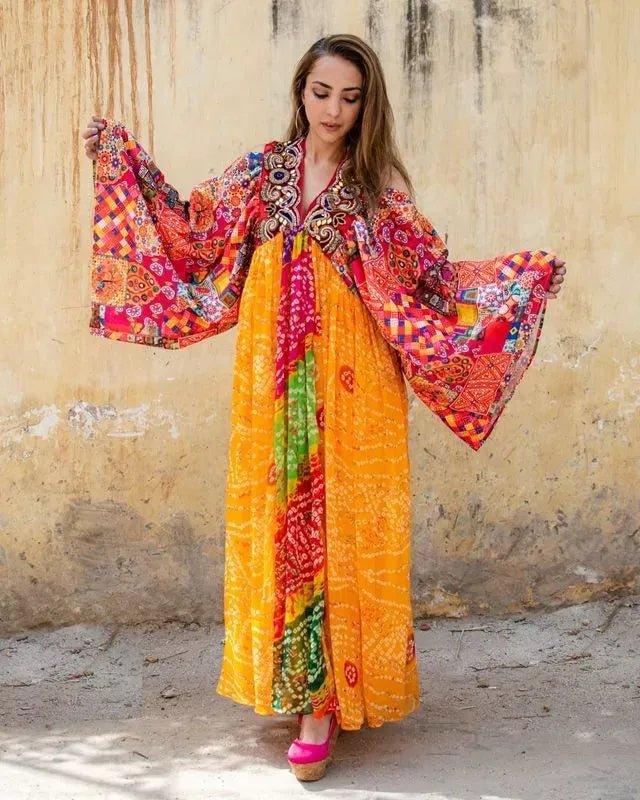 Kaftan Embellished Dress - banjaratrail