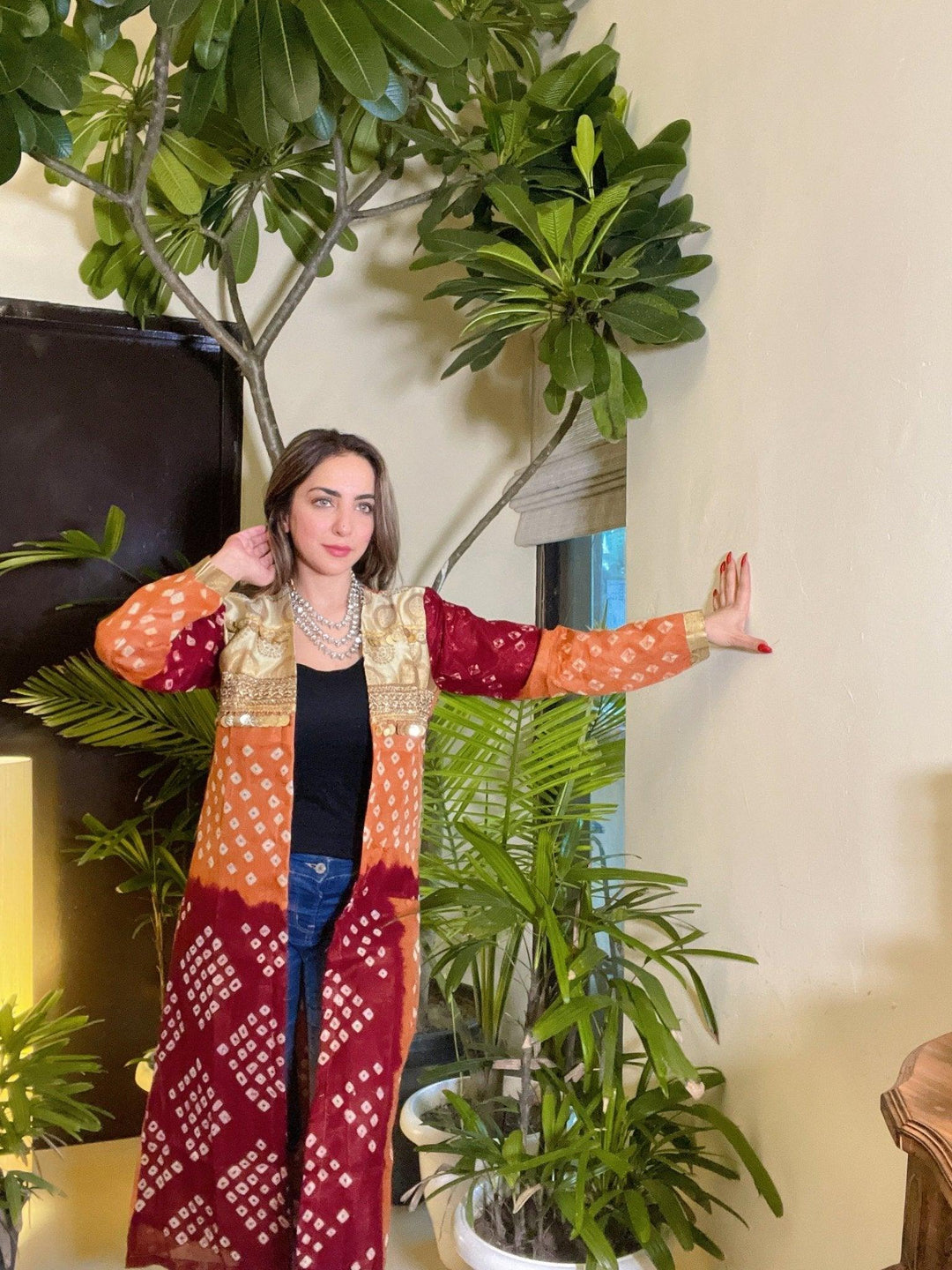 Kumkum Bandhini shrug - banjaratrail