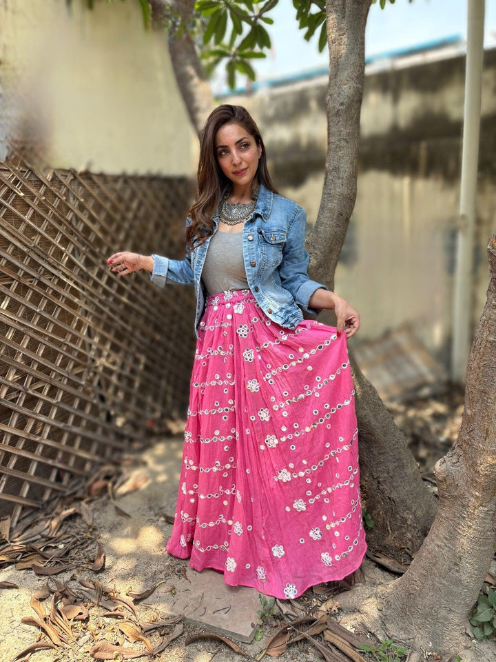 Mehr mirror work skirts - banjaratrail