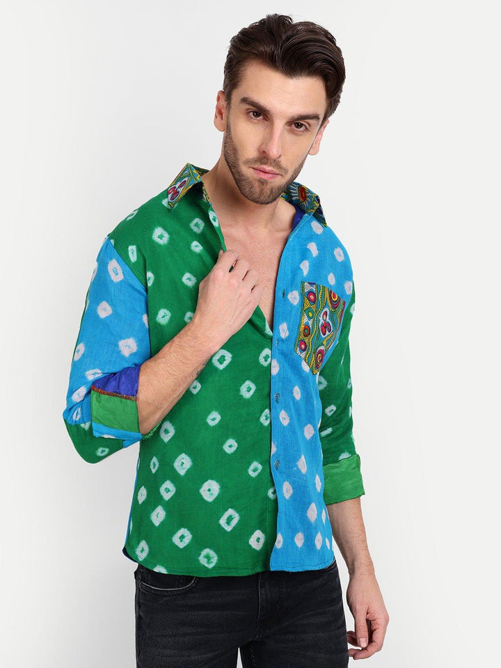 Men bandhini shirt - banjaratrail