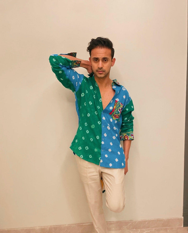 Men bandhini shirt - banjaratrail