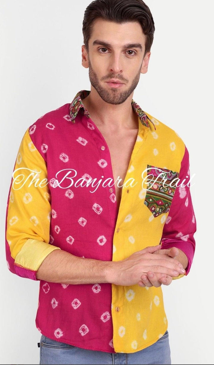 Men bandhini shirt - banjaratrail