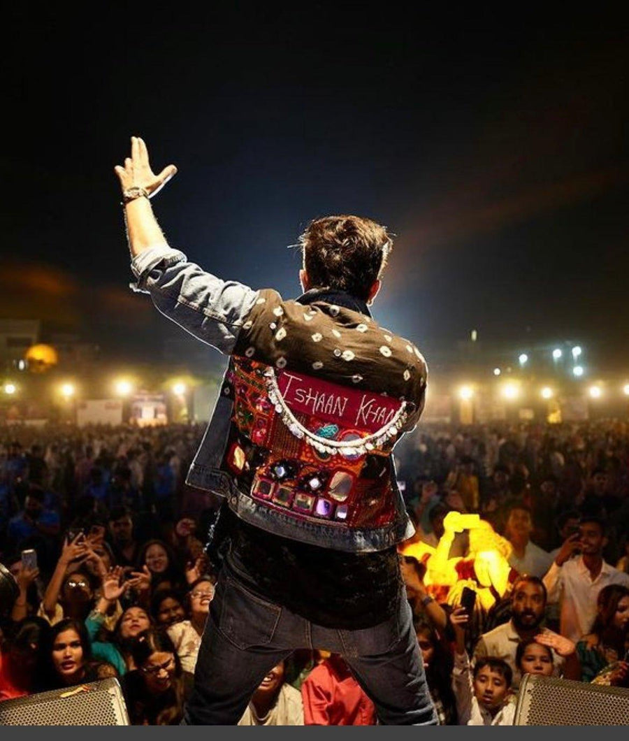 Men black Bandhej Banjara jacket - banjaratrail