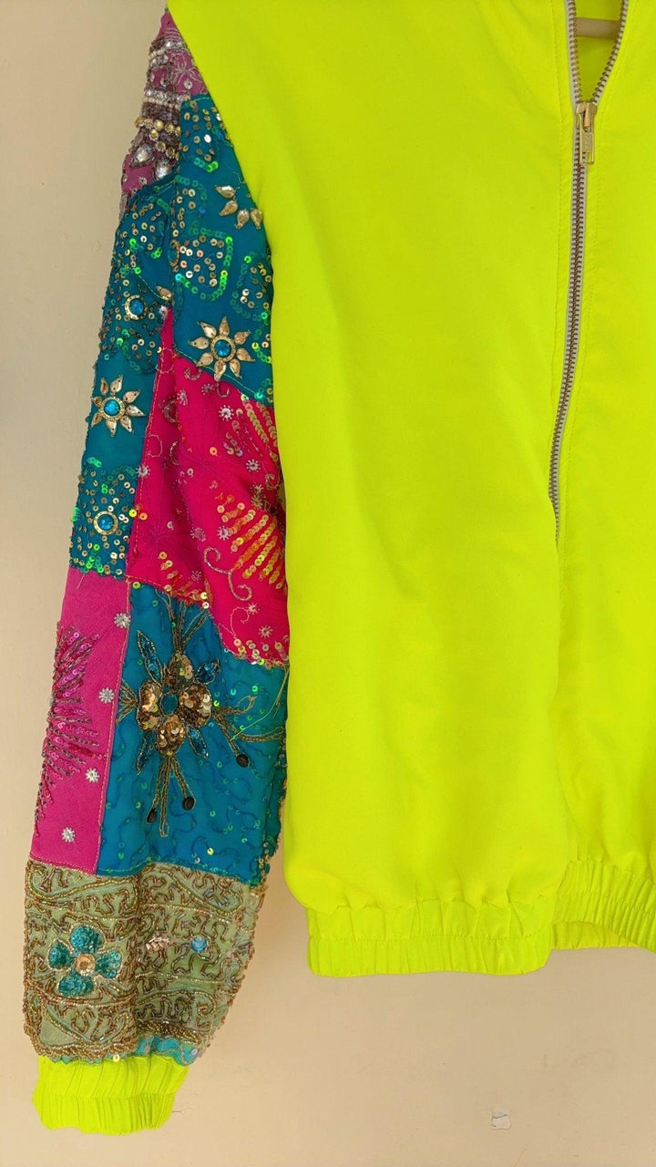 Neon Embellished Bomber Jacket - banjaratrail
