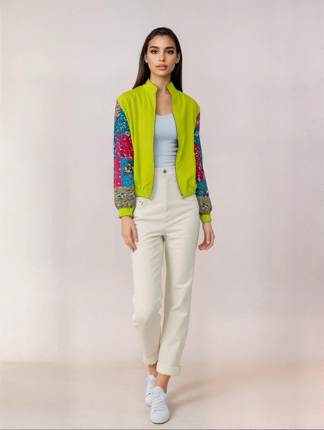 Neon Embellished Bomber Jacket - banjaratrail