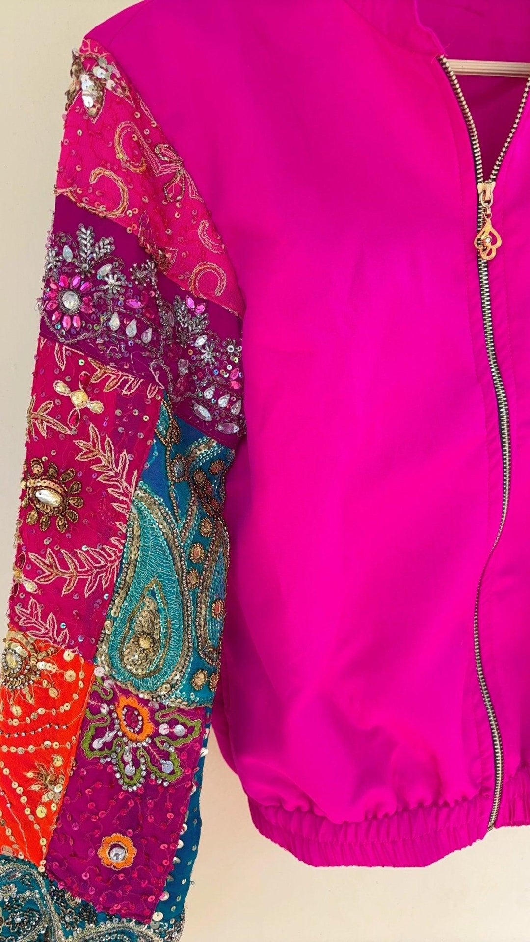 Neon Embellished Bomber Jacket - banjaratrail