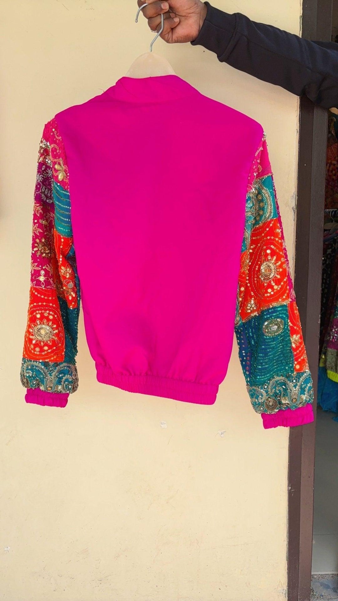 Neon Embellished Bomber Jacket - banjaratrail