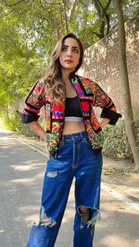 Patchwork Bomber Jacket - banjaratrailPatchwork Bomber Jacket85656906
