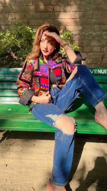 Patchwork Bomber Jacket - banjaratrailPatchwork Bomber Jacket85656906
