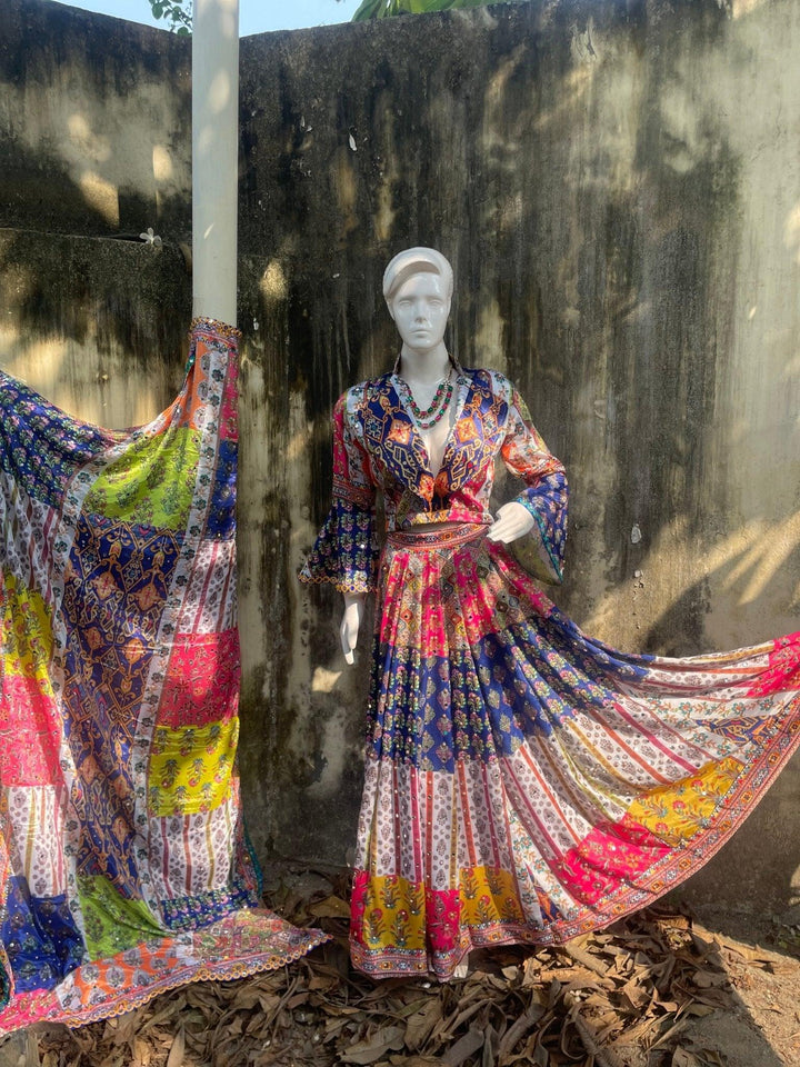 Patchwork mirror lehenga - banjaratrail