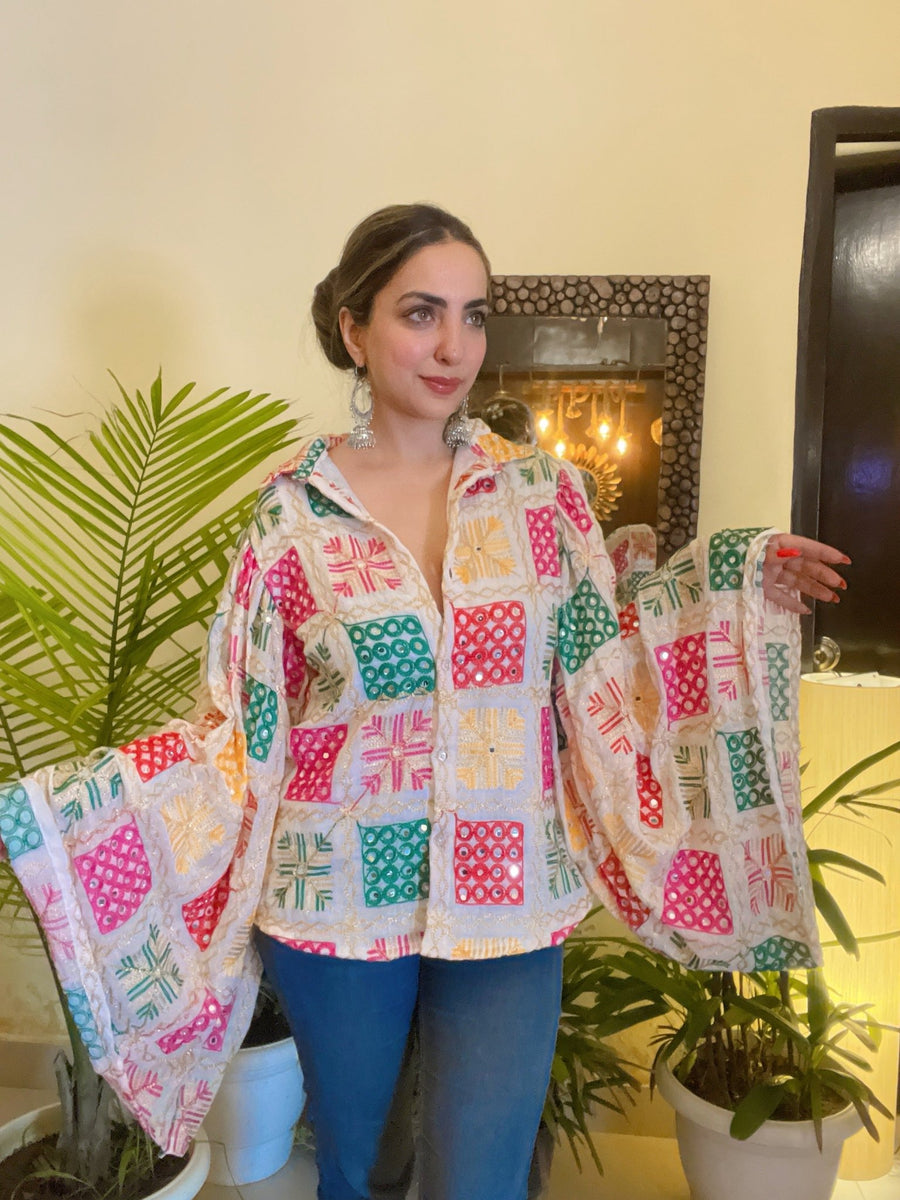Phulkari flare chic - shirt - banjaratrailPhulkari flare chic - shirt97256713