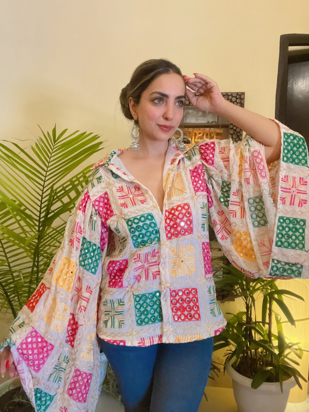 Phulkari flare chic - shirt - banjaratrailPhulkari flare chic - shirt97256713
