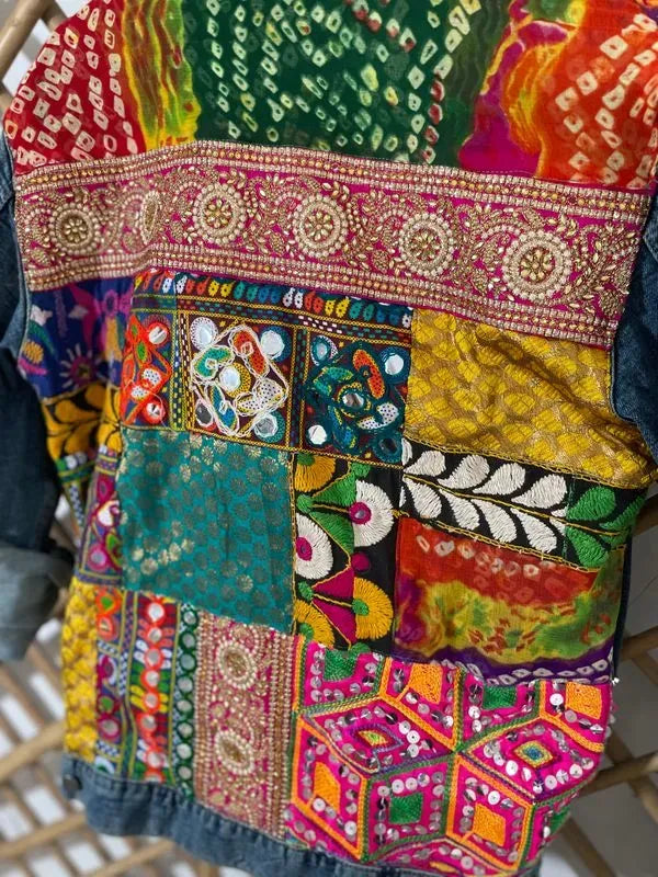 Multicoloured patchwork jacket