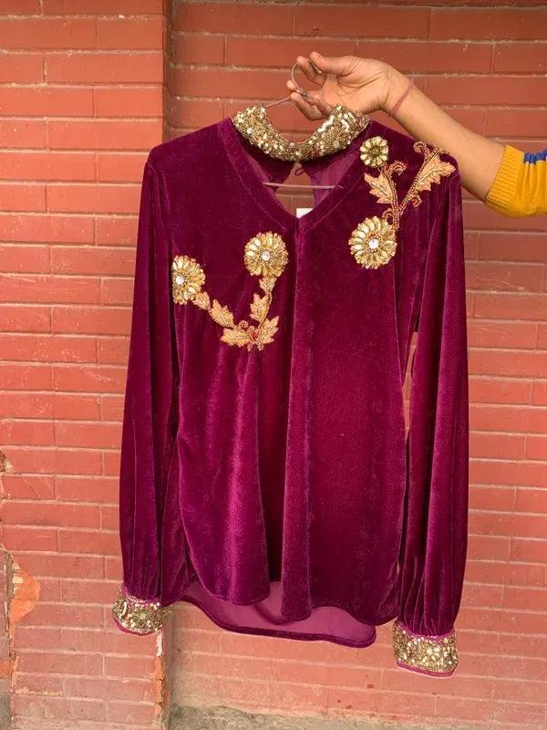Velvet choker top - banjaratrail