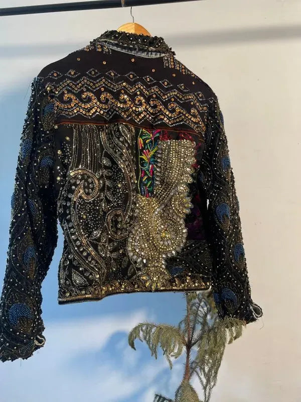 Black embellished handcrafted jacket