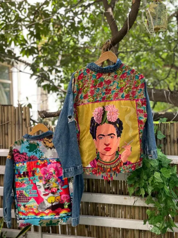 Frida kahlo print jacket