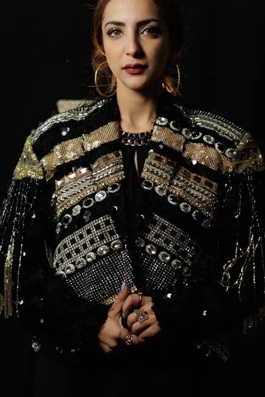 Bling black and gold jacket