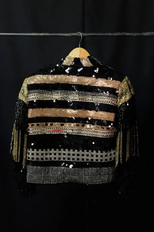 Bling black and gold jacket