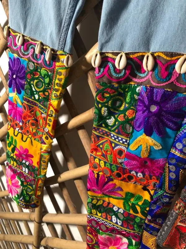 Floral embroidered banjara jeans