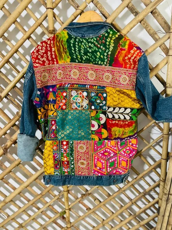 Multicoloured patchwork jacket