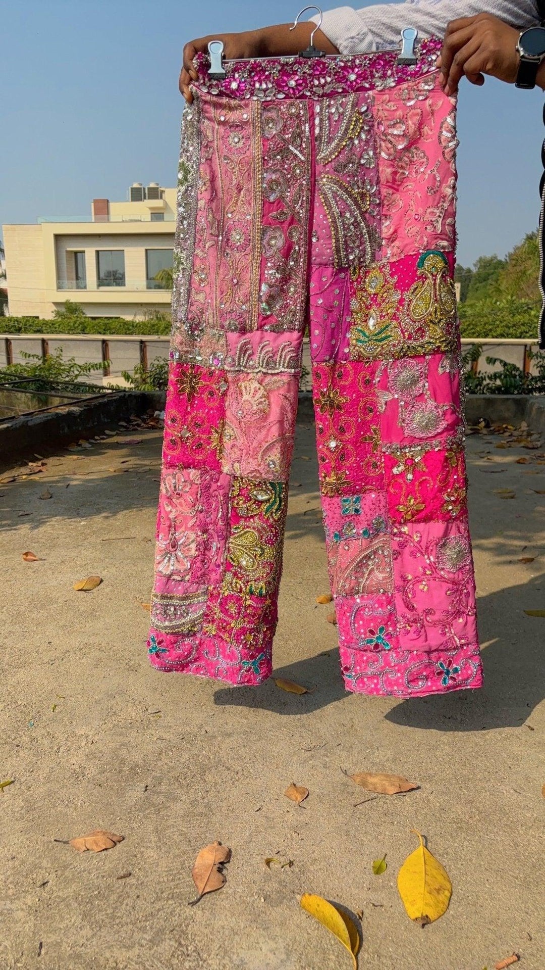 Pink Embellished Pants - banjaratrail