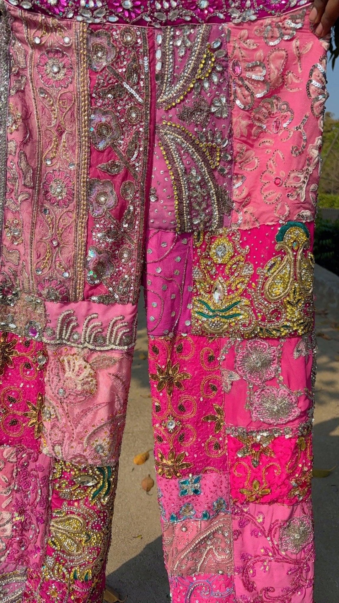 Pink Embellished Pants - banjaratrail