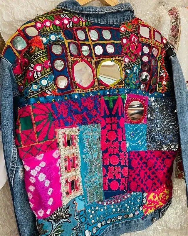 Pink patchwork jacket - banjaratrailPink patchwork jacket58759793