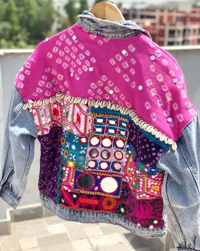 Pink patchwork jacket - banjaratrailPink patchwork jacket71268821