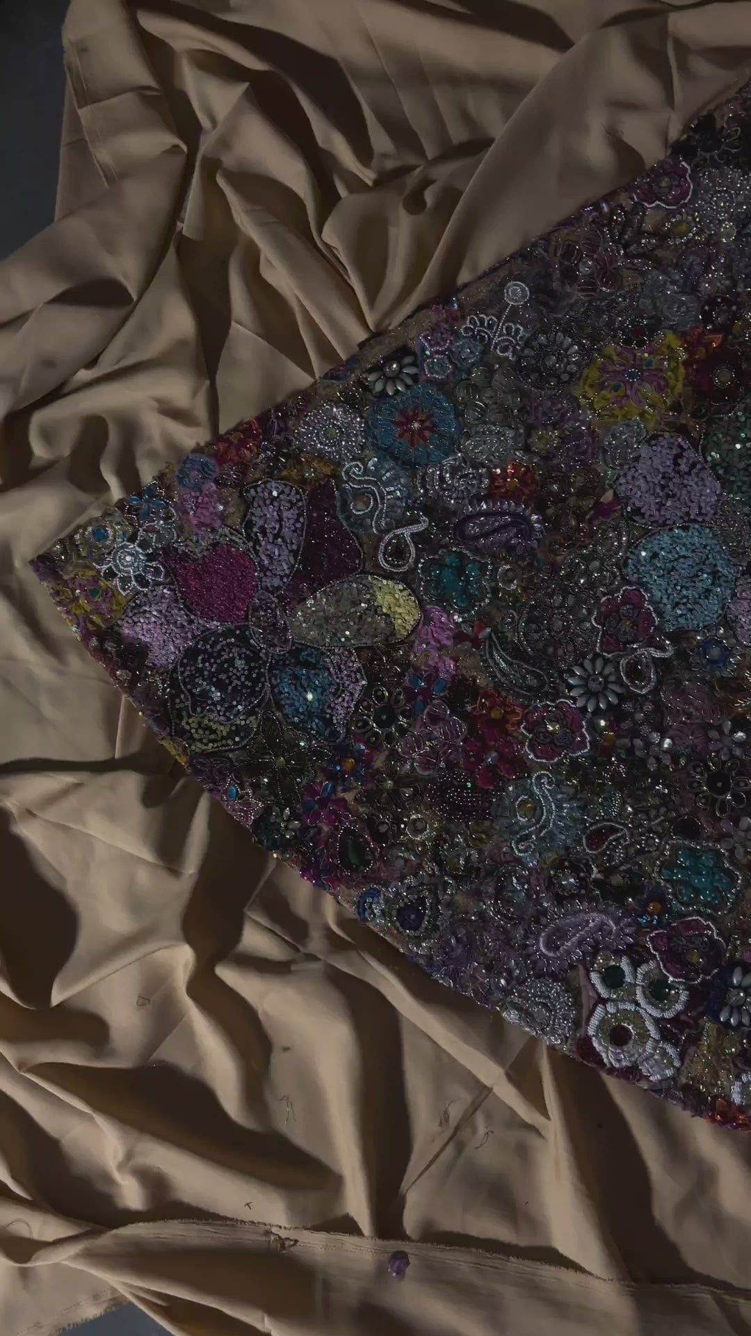 Heera Hand-Embellished Patchwork Skirt