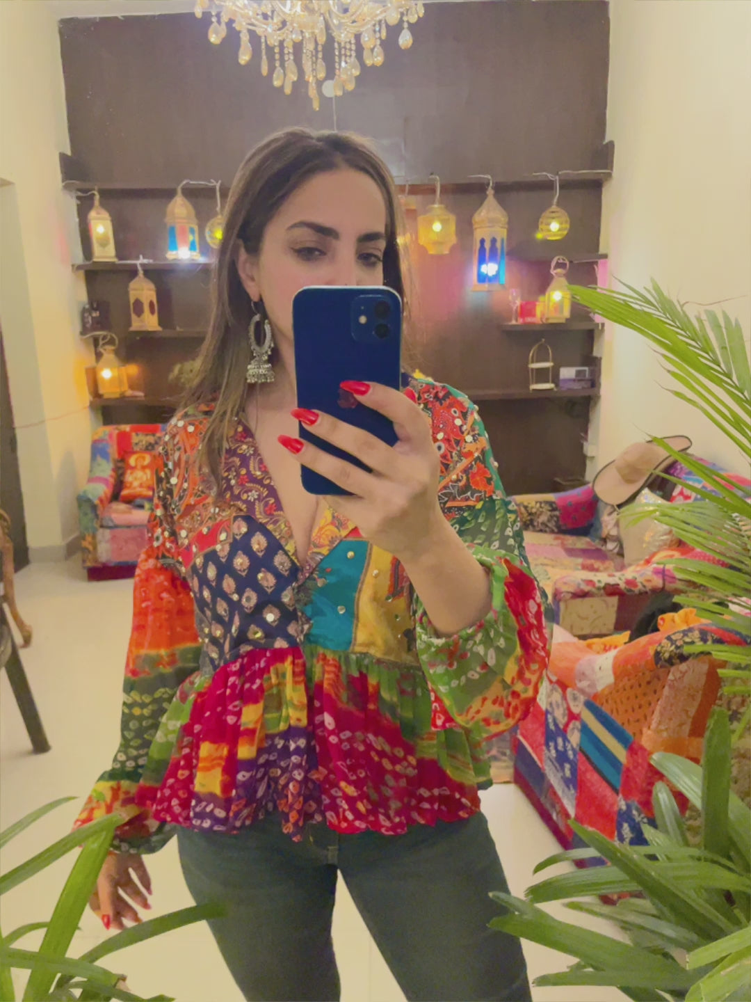 Desi Dazzle Bandhani Top