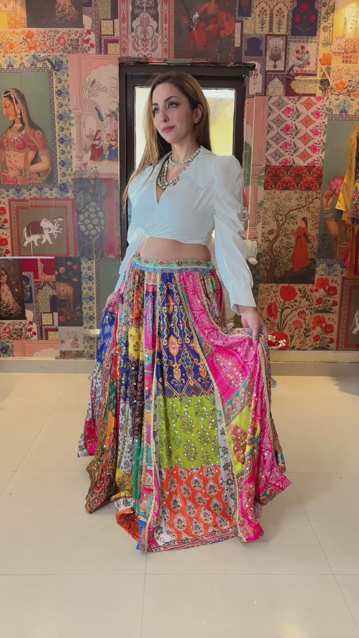 Mosaic Boho Maxi Skirt