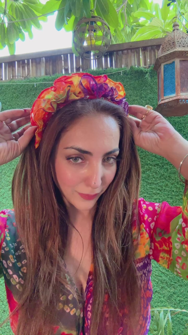 Rang Ruffle Hairband | Bandhini Dream Crown