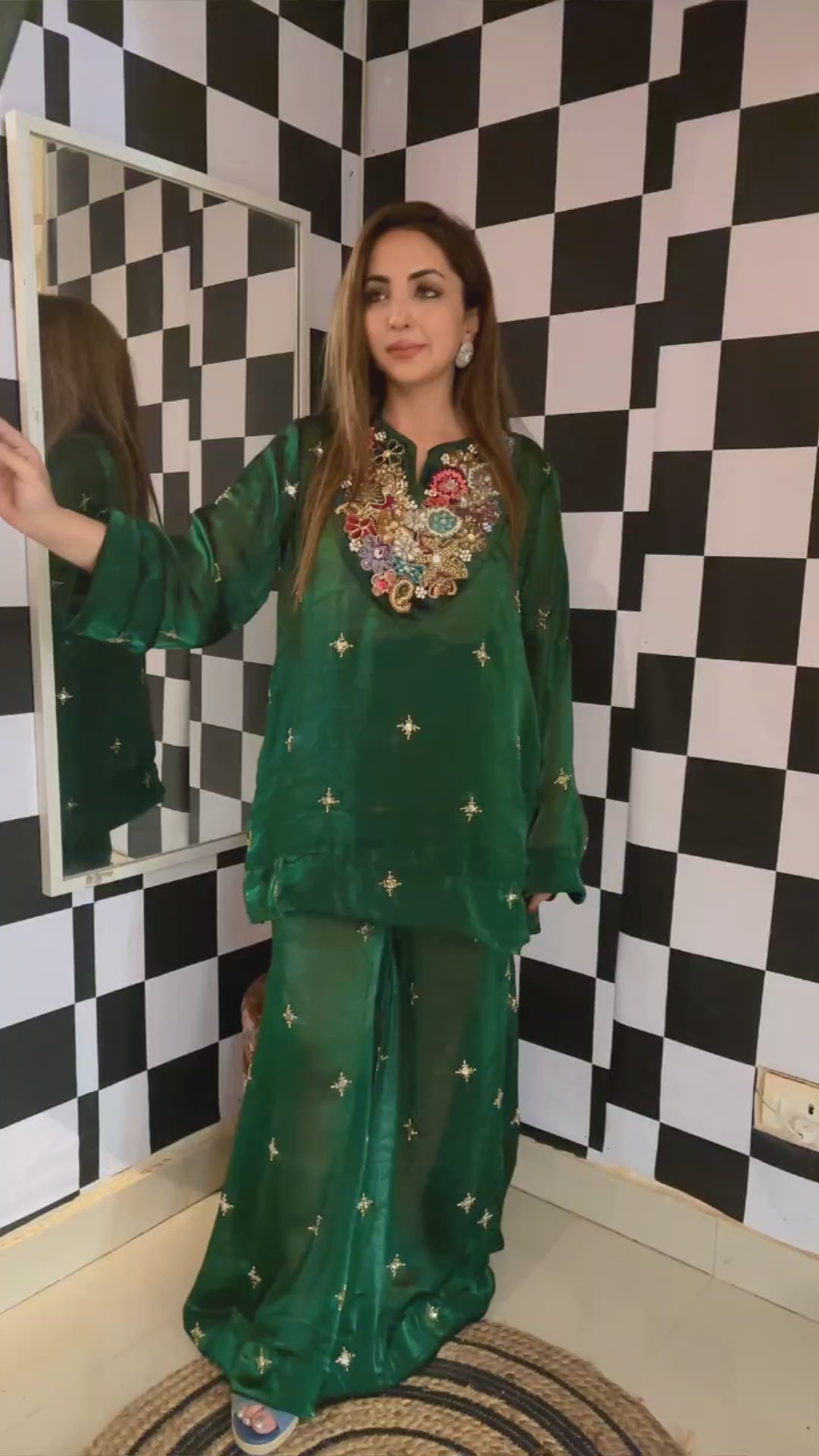 Gulzaar Emerald Embellished Kurta Set