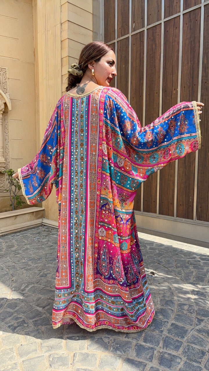Printed mirror work shrug - banjaratrailPrinted mirror work shrug34454800