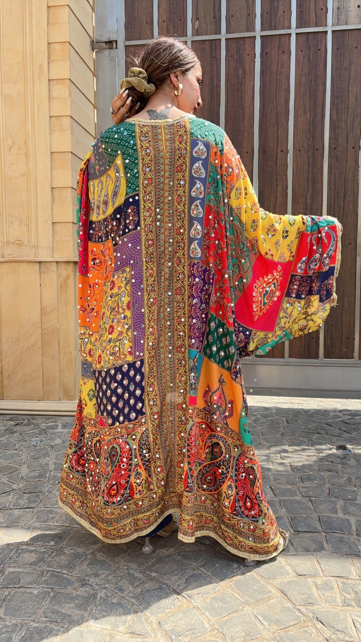Printed mirror work shrug - banjaratrailPrinted mirror work shrug34454800