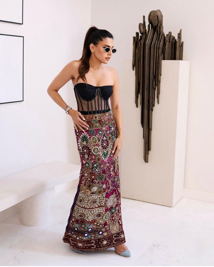 Purple embellished skirt - banjaratrailPurple embellished skirt16248559