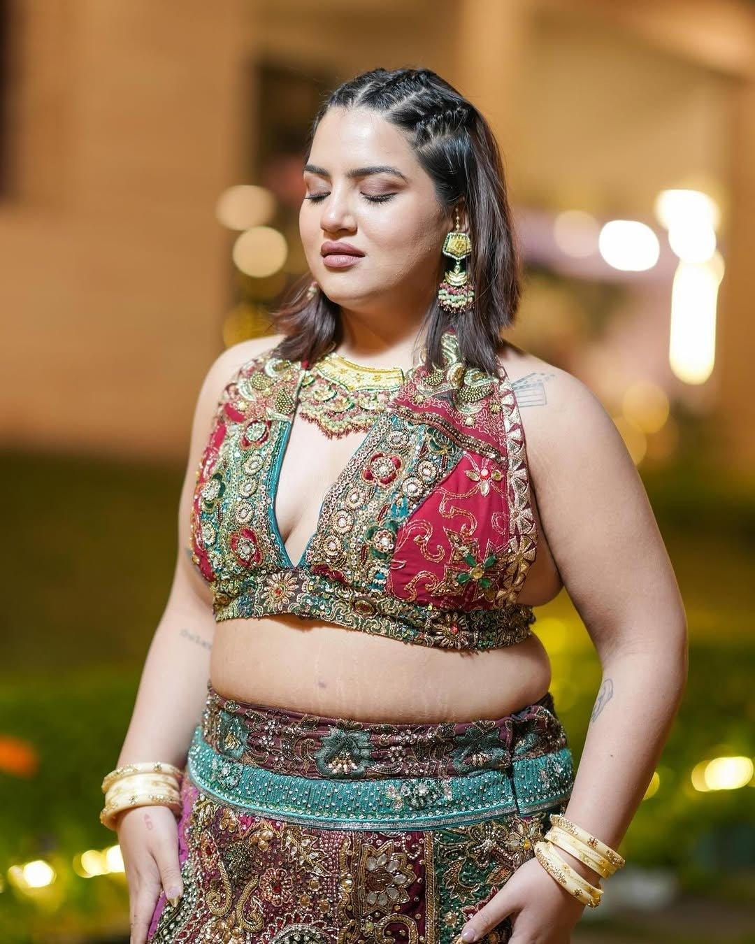 Purple Embellished Skirt & Top Set - banjaratrail