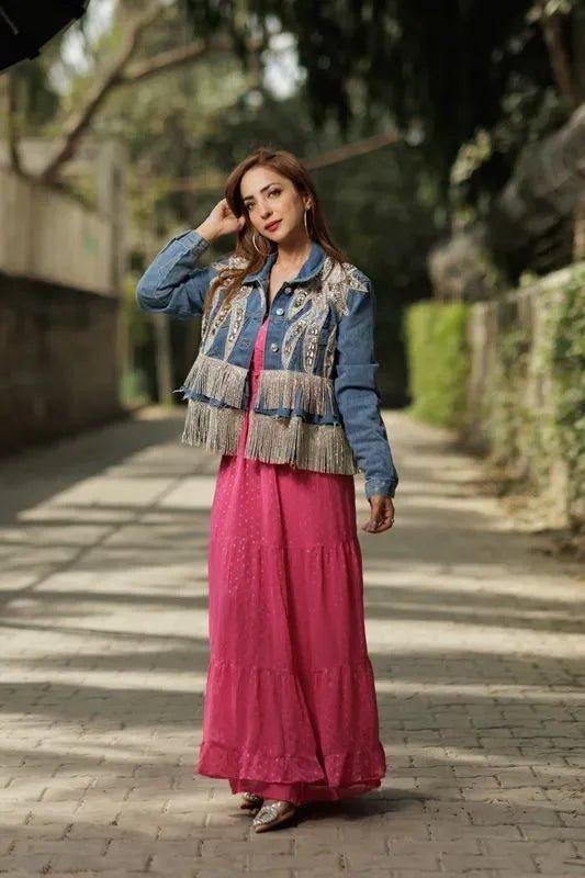 Rhinestone floral jacket - banjaratrail