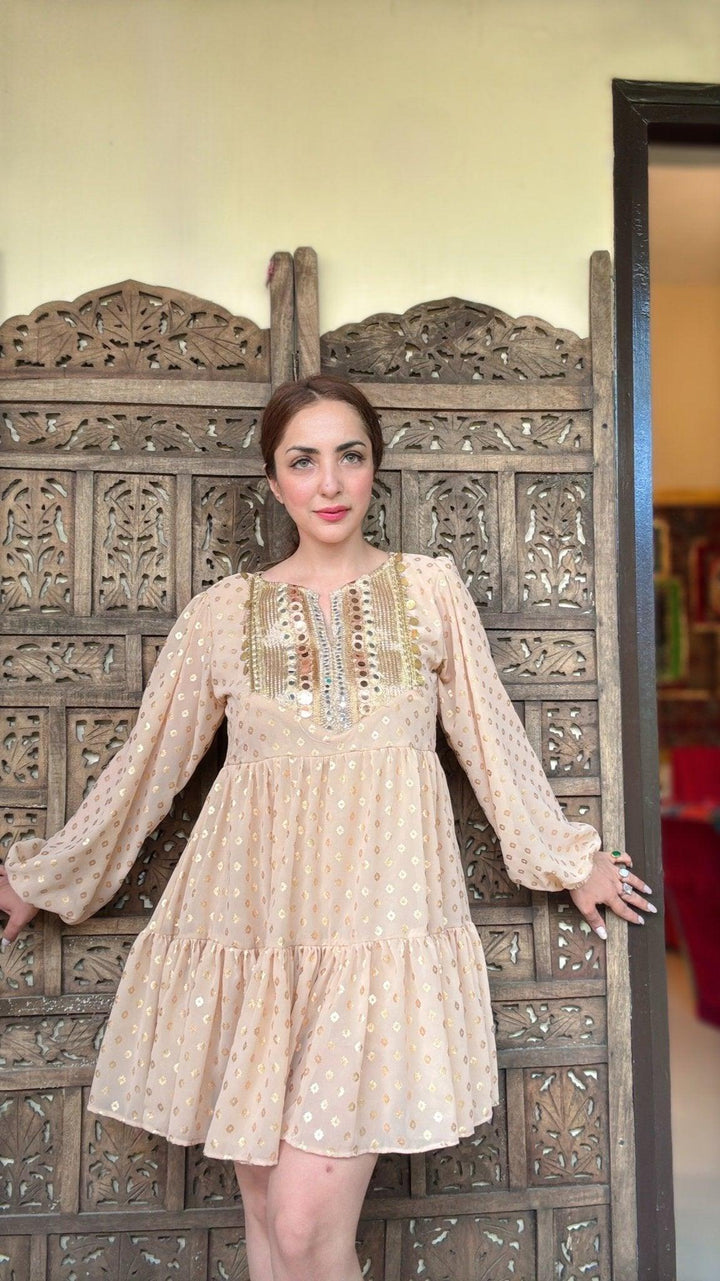 Roshni gold boho dress - banjaratrail
