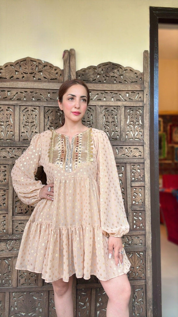 Roshni gold boho dress - banjaratrail